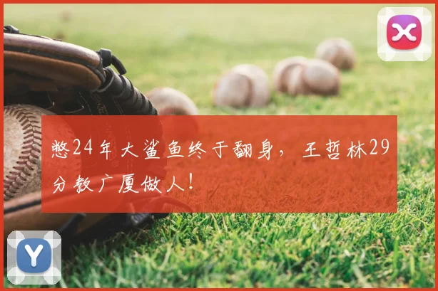 憋24年大鲨鱼终于翻身，王哲林29分教广厦做人！