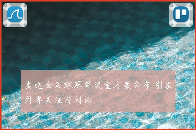 奥运会足球冠军奖金方案公布 引发外界关注与讨论